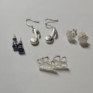 Floral & Musical Note Earring Set